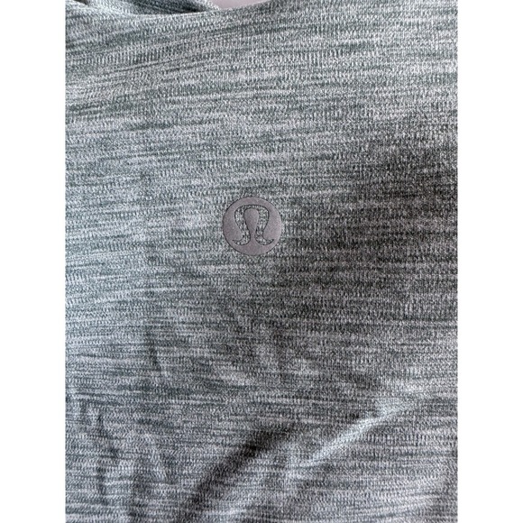 New Lululemon Align Tank Top Cropped Size 14 HTTW Heather Green Bra Built In - Picture 6 of 10